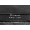 Męski pionowy skórzany portfel Valentini, czarny