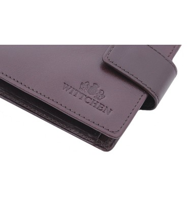 Klasyczny portfel Wittchen z zamknięciem, kolekcja Italy, kolor czarny