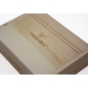 Ekskluzywny portfel męski Valentini, skórzany, brąz, drewniane pudełko