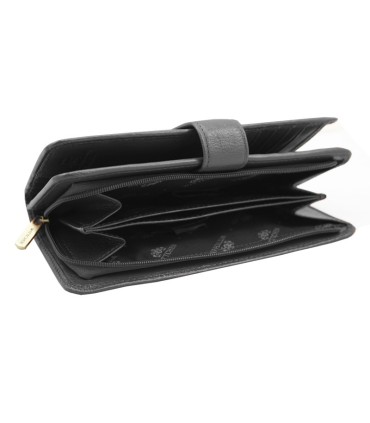 Skórzany damski portfel Wittchen 21-1-028, czarny - kolekcja Italy