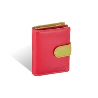 Kolorowy niewielki portfel damski Valentini, czerwony, zielony + inne