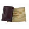 Skórzany klasyczny portfel męski Valentini, brązowy