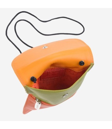 Skórzany portfel damski turystyczny na szyje marki DuDu®, czerwony