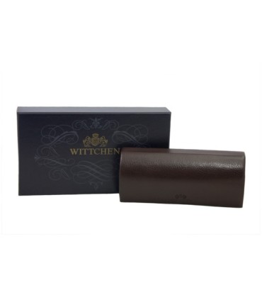 Brązowe etui na okulary Wittchen, kolekcja: Italy