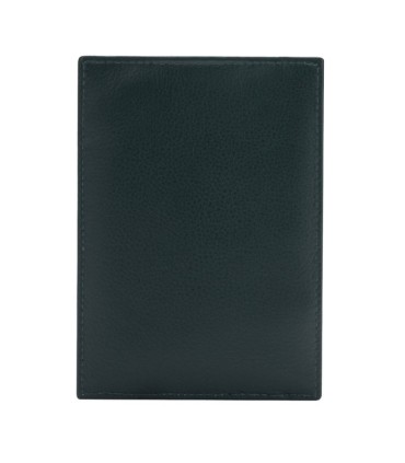 Skórzany portfel na karty marki DuDu®, zielony + niebieski