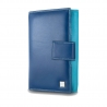 Bardzo duży skórzany portfel damski DuDu®, 534-1186 niebieski