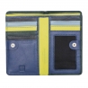 Skórzany portfel damski marki DuDu®, zielony + niebieski