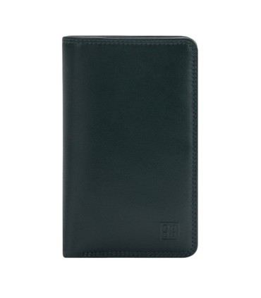 Skórzany portfel damski marki DuDu®, zielony + niebieski