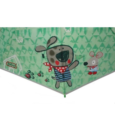 Parasolka dziecięca duża, automatyczna z gwizdkiem, piesek + myszka