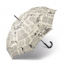 Długa, automatyczna parasolka Happy Rain, z motywem gazety