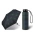 Kieszonkowa, ultra mini parasolka Happy Rain 16 cm, ciemnozielona w kratę