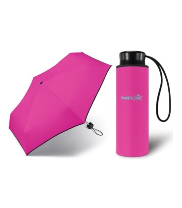 Kieszonkowa, ultra mini parasolka Happy Rain 16 cm, różowa