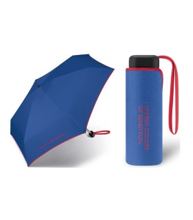 Mała parasolka Benetton ultra mini 17 cm, niebieska