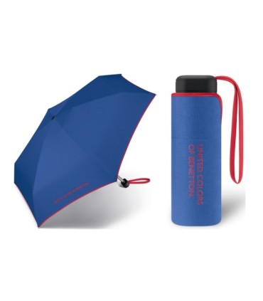 Mała parasolka Benetton ultra mini 17 cm, niebieska