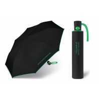 Automatyczna parasolka Benetton, czarna z lamówką