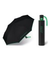 Automatyczna parasolka do torebki BENETTON z kontrastową lamówką, czarna