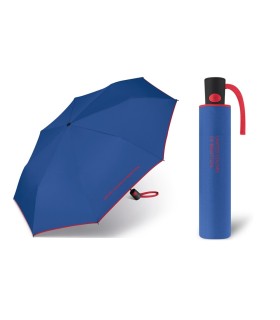 Automatyczna parasolka Benetton, niebieska z lamówką