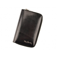 Rozbudowany skórzany portfel / saszetka damska Pierre Cardin czarny