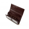 Długi skórzany portfel damski Wittchen, kolekcja Italy, brązowy