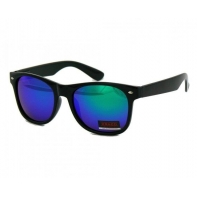 Okulary przeciwsłoneczne męskie UV 400 NERDY CZARNE + niebieski