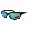 Okulary przeciwsłoneczne męskie UV 400, CZARNE zielone lustrzanki