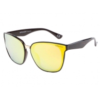 Okulary przeciwsłoneczne damskie POLARYZACJA UV, brązowo-żółte