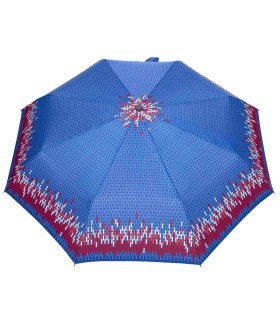 Automatyczna parasolka damska marki Parasol, niebieska z lamówką