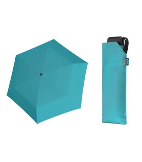  Bardzo lekka wytrzymała płaska parasolka Doppler, BŁĘKITNA