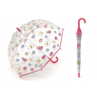 Przezroczysta GŁĘBOKA parasolka dziecięca Benetton, CHMURKI