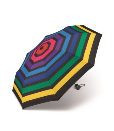 Automatyczna lekka parasolka HAPPY RAIN, TĘCZOWE PASKI
