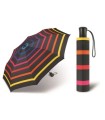 Automatyczna parasolka do torebki 27,5 cm HAPPY RAIN czarna w kolorowe paski