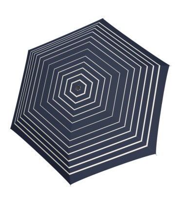 NAJLŻEJSZA parasolka damska Doppler, GRANATOWA w paski