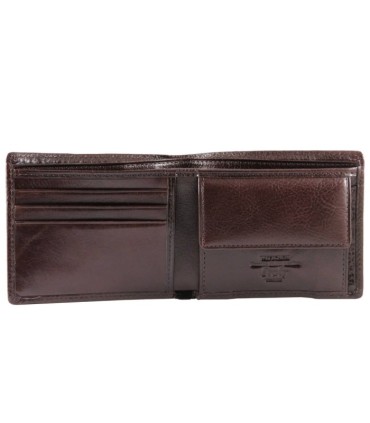 Poziomy skórzany portfel męski Wittchen, kolekcja: Italy, brązowy