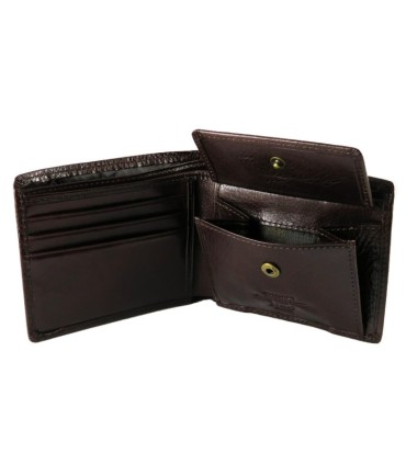 Poziomy skórzany portfel męski Wittchen, kolekcja: Italy, brązowy