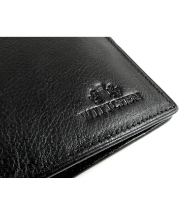 Skórzany klasyczny męski portfel Wittchen RFID kolekcja Italy, czarny