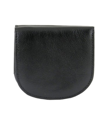 Mały portfel skórzany "podkówka" Wittchen, kolekcja: Italy, czarny