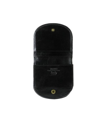 Mały portfel skórzany "podkówka" Wittchen, kolekcja: Italy, czarny