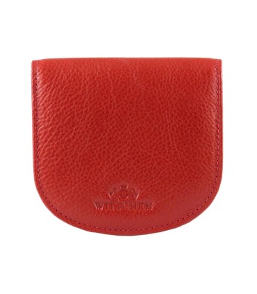 Mały portfel skórzany "podkówka" Wittchen, kolekcja: Italy, czerwony