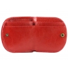 Mały portfel skórzany "podkówka" Wittchen, kolekcja: Italy, czerwony