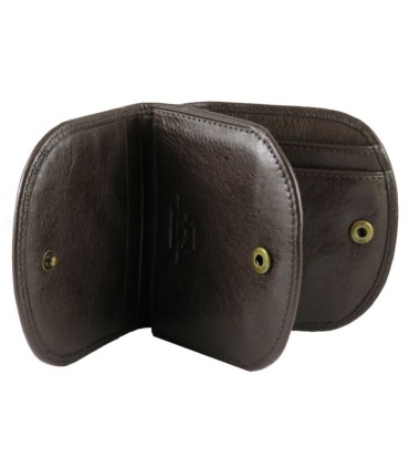 Mały portfel skórzany "podkówka" Wittchen, kolekcja: Italy, brązowy