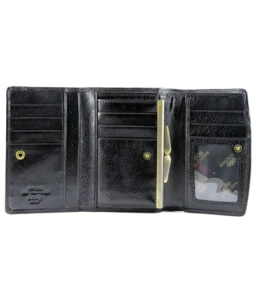 Skórzany damski portfel/portmonetka Wittchen, kolekcja Italy, czarny