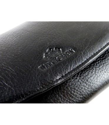 Skórzany damski portfel/portmonetka Wittchen, kolekcja Italy, czarny