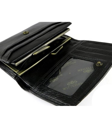 Skórzany damski portfel/portmonetka Wittchen, kolekcja Italy, czarny