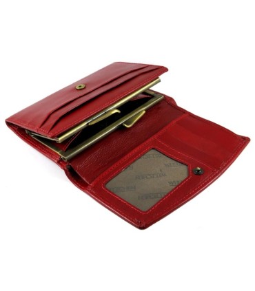 Skórzany damski portfel/portmonetka Wittchen, kolekcja Italy, czerwony