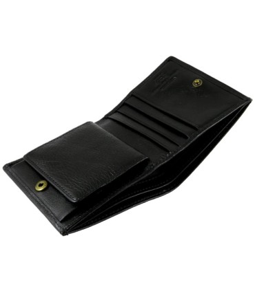 Mały skórzany portfel Wittchen, RFID kolekcja Italy, czarny