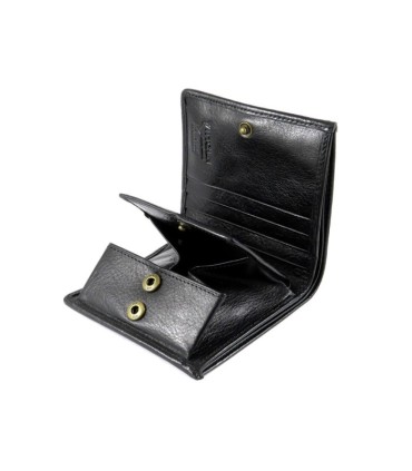 Mały portfel damski SKÓRZANY Wittchen kolekcja Verona CZARNY