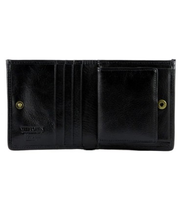 Mały portfel damski SKÓRZANY Wittchen kolekcja Verona CZARNY