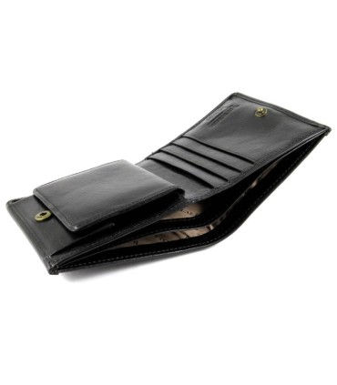 Mały portfel damski SKÓRZANY Wittchen kolekcja Verona CZARNY