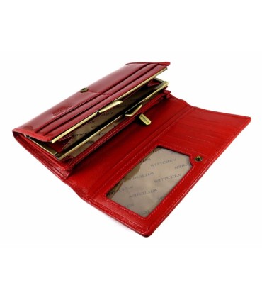 Portfel damski Wittchen SKÓRZANY, kolekcja Verona CZERWONY