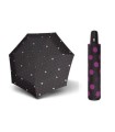 Automatyczna parasolka damska DOPPLER Derby Hit Magic, czarna w groszki